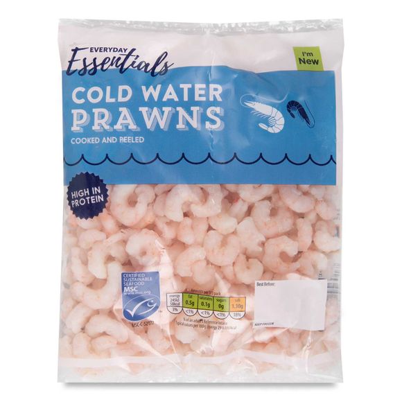 Everyday Essentials Cooked & Peeled Cold Water Prawns 250g